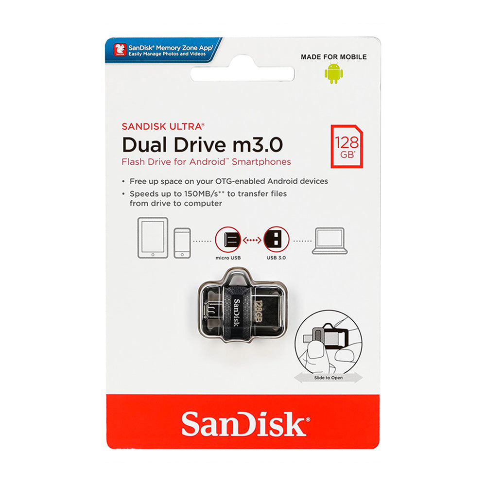 Sandisk Dual Drive M3.0 Flashdrive 128GB (4627379978340) Sandisk Dual Drive M3.0 Flashdrive 128GB (4627379978340)